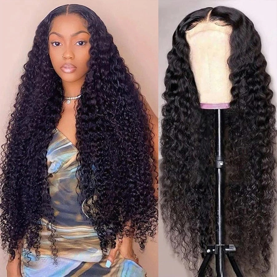 Glueless Water Wave Lace Closure Wig