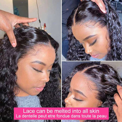 Glueless Water Wave Lace Closure Wig