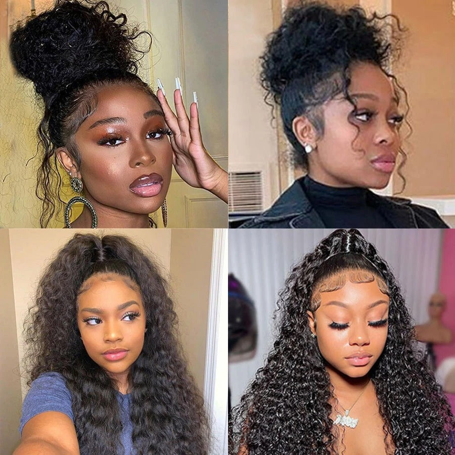 Glueless Water Wave Lace Closure Wig