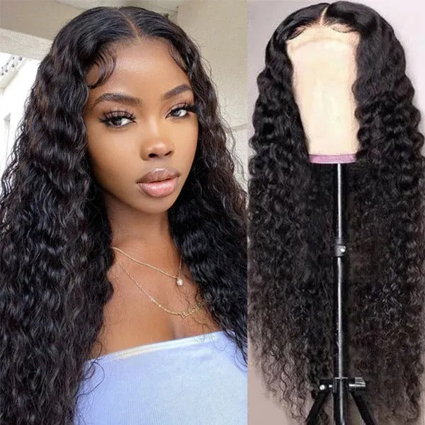 Glueless Water Wave Lace Closure Wig