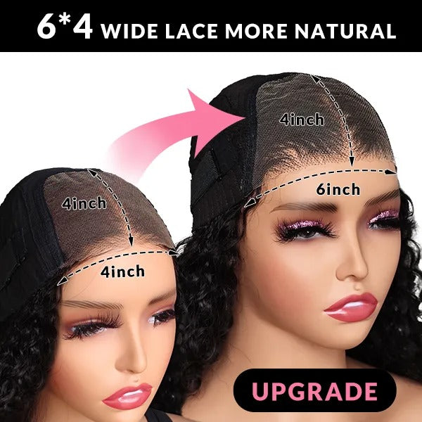 Glueless Water Wave Lace Closure Wig